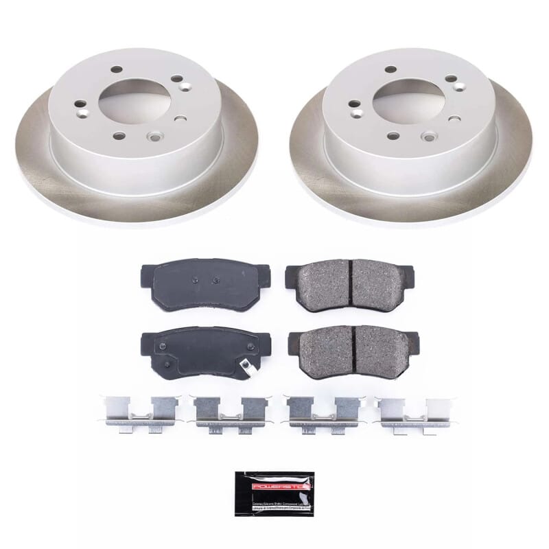 PowerStop — Semi-Coated Rotor and Low-Dust Ceramic Brake Pad Kit