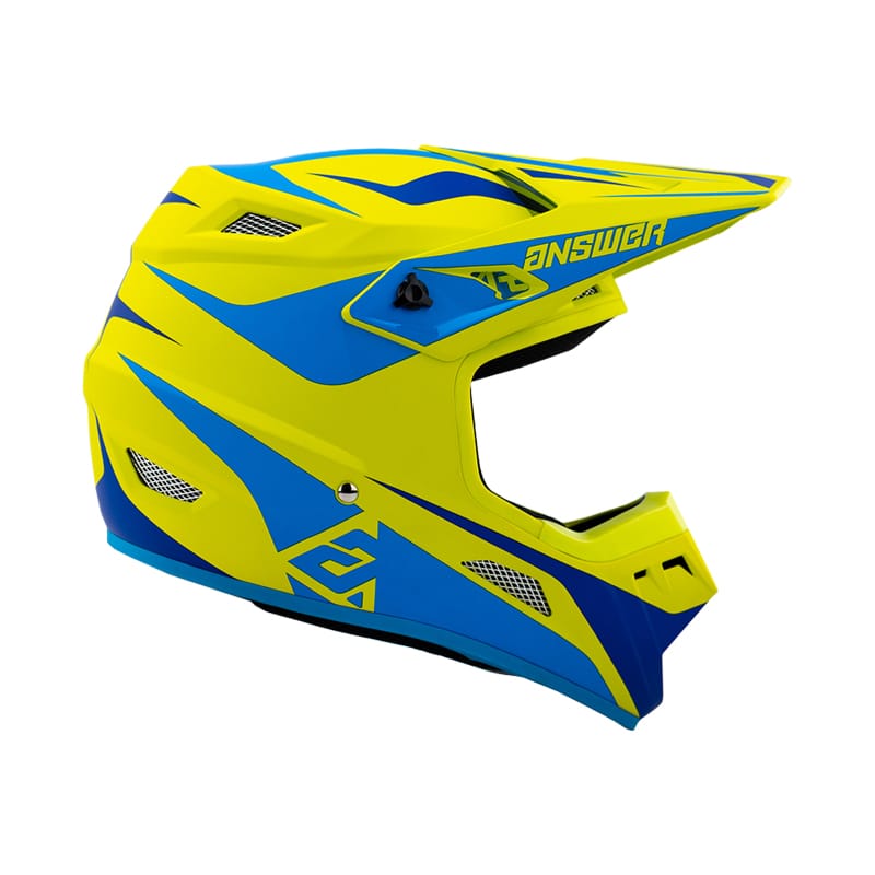 Answer — Answer 26 AR1 Mototown Helmet Matte Hyper Acid/Cyan/Dark Blue - XS