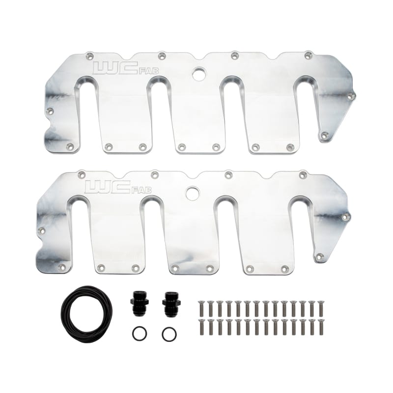 Wehrli — Valve Cover Set, Billet Upper, 04.5-10 Duramax LLY/LBZ/LMM, Raw Aluminum
