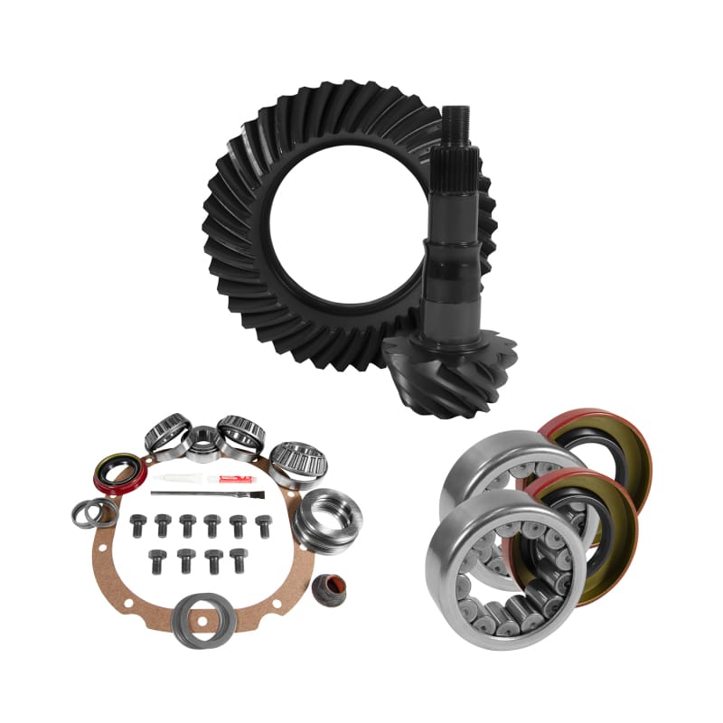 Yukon Gear & Axle — 8.8in. Ford 4.56 Rear Ring/Pinion; Install Kit; 2.99in. OD Axle Bearings/Seals
8.8" Ford 4.56 Rear Ring & Pinion, Install Kit, 2.99" OD Axle Bearings & Seals
