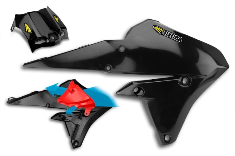 Cycra — Cycra 15-19 Yamaha WR250F Powerflow Radiator Shrouds - Black