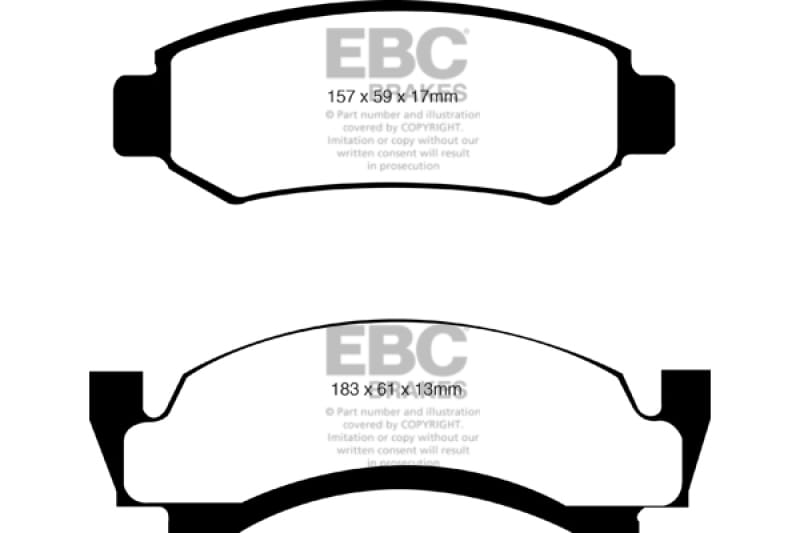 EBC — EBC 76-77 Ford Bronco 3.3 Greenstuff Front Brake Pads
Disc Brake Pad