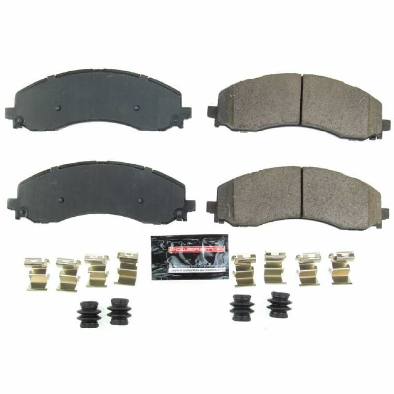 PowerStop — PowerStop - Z23 Daily Driver Carbon-Fiber Ceramic Brake Pads with Hardware Kit