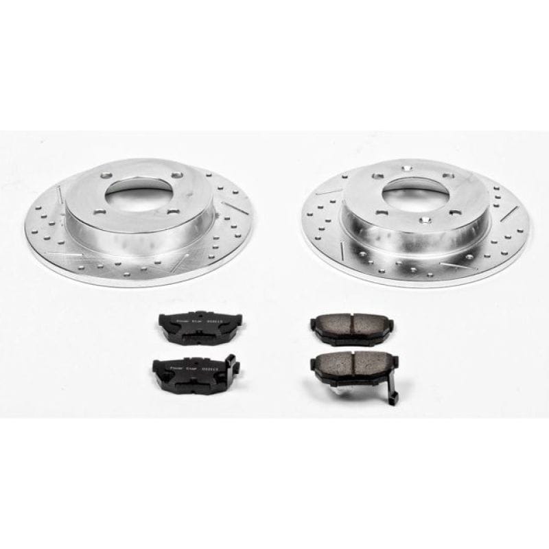 PowerStop — Z23 Daily Driver Carbon-Fiber Ceramic Brake Pad and Drilled & Slotted Rotor Kit