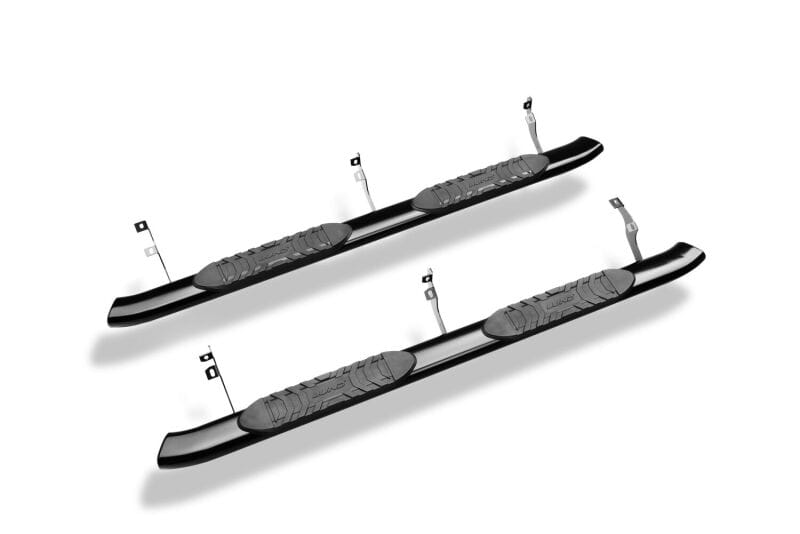 LUND — 5 In Oval Curved Nerf Bars; Steel; Black
5 Inch Oval Curved Nerf Bar