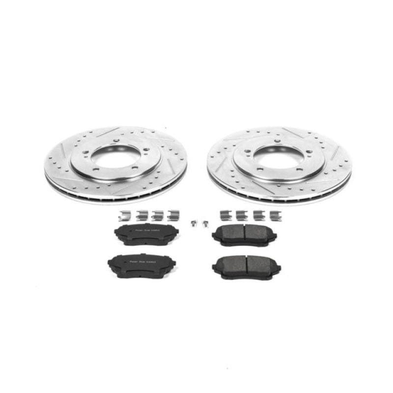PowerStop — Z23 Daily Driver Carbon-Fiber Ceramic Brake Pad and Drilled & Slotted Rotor Kit