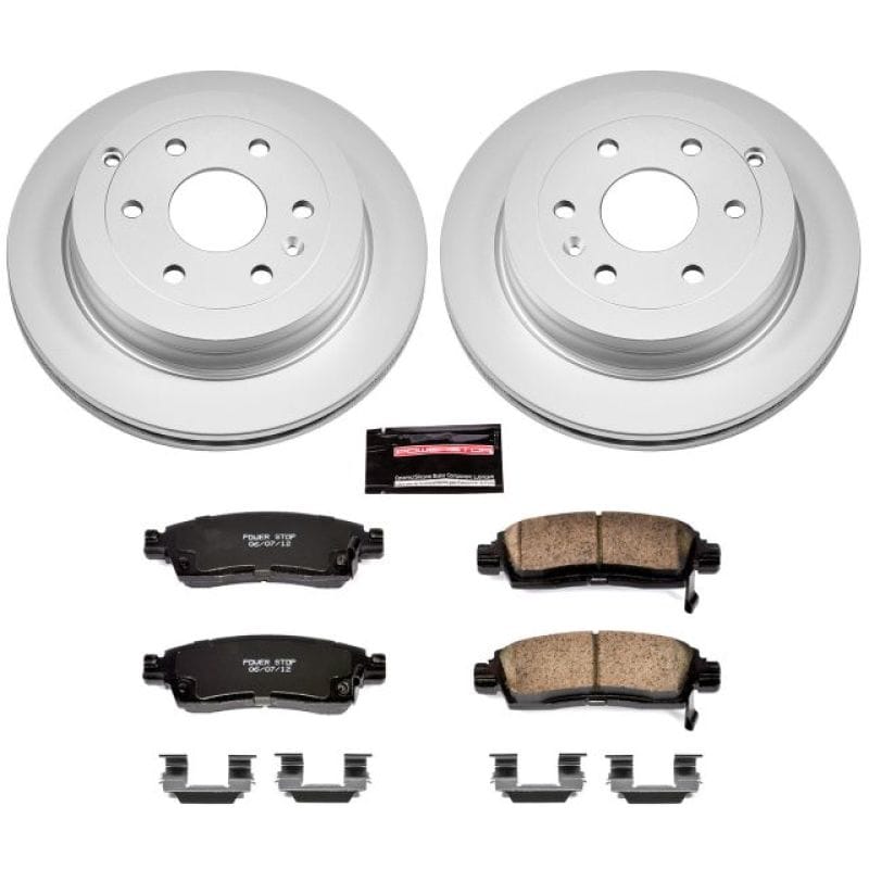 PowerStop — Genuine Geomet Coated Rotor and Low-Dust Ceramic Brake Pad Kit