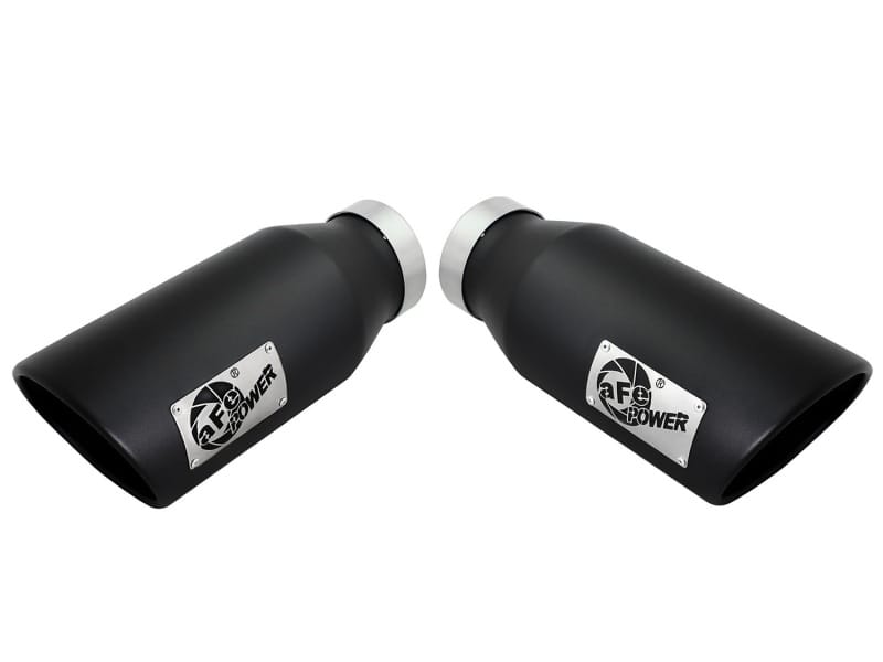 aFe — MACH Force-Xp 409 Stainless Steel Clamp-on Exhaust Tip Black
