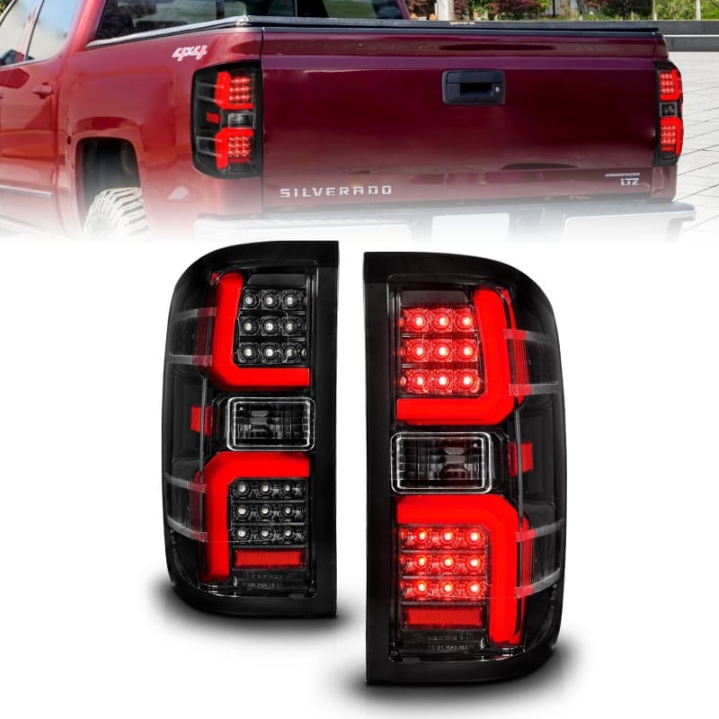 ANZO — ANZO 15-19 Chevrolet Silverado 2500 HD/3500 HD LED Taillight w/ Sequential Black Housing/Clear Lens
Tail Light Set