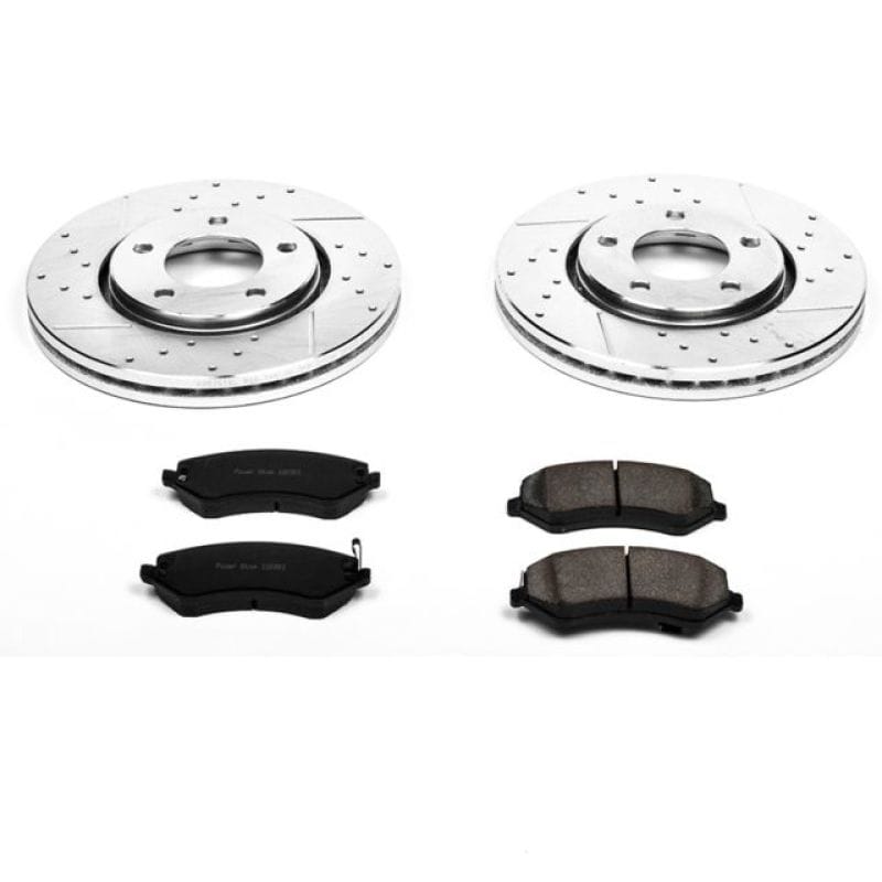 PowerStop — Z23 Daily Driver Carbon-Fiber Ceramic Brake Pad and Drilled & Slotted Rotor Kit