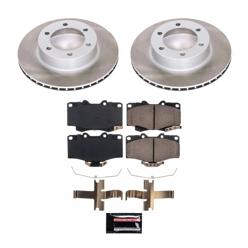 PowerStop — Semi-Coated Rotor and Low-Dust Ceramic Brake Pad Kit
