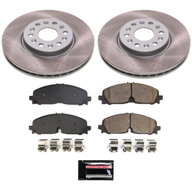 PowerStop — Semi-Coated Rotor and Low-Dust Ceramic Brake Pad Kit