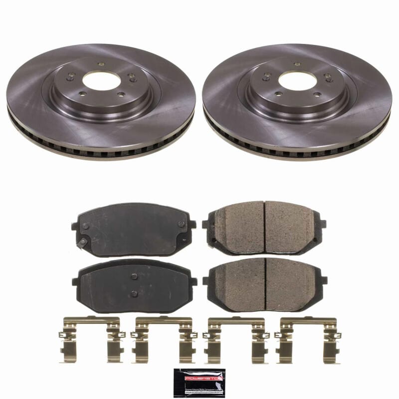 PowerStop — OE Stock Replacement Low-Dust Ceramic Brake Pad and Rotor Kit