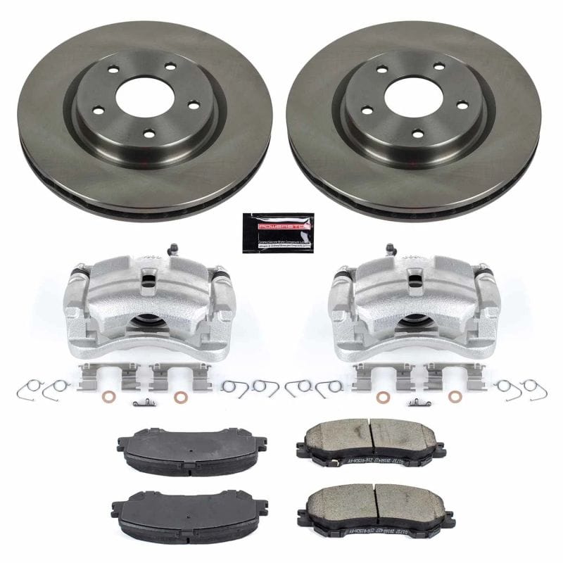 PowerStop — OE Stock Replacement Low-Dust Ceramic Brake Pad, Rotor and Caliper Kit