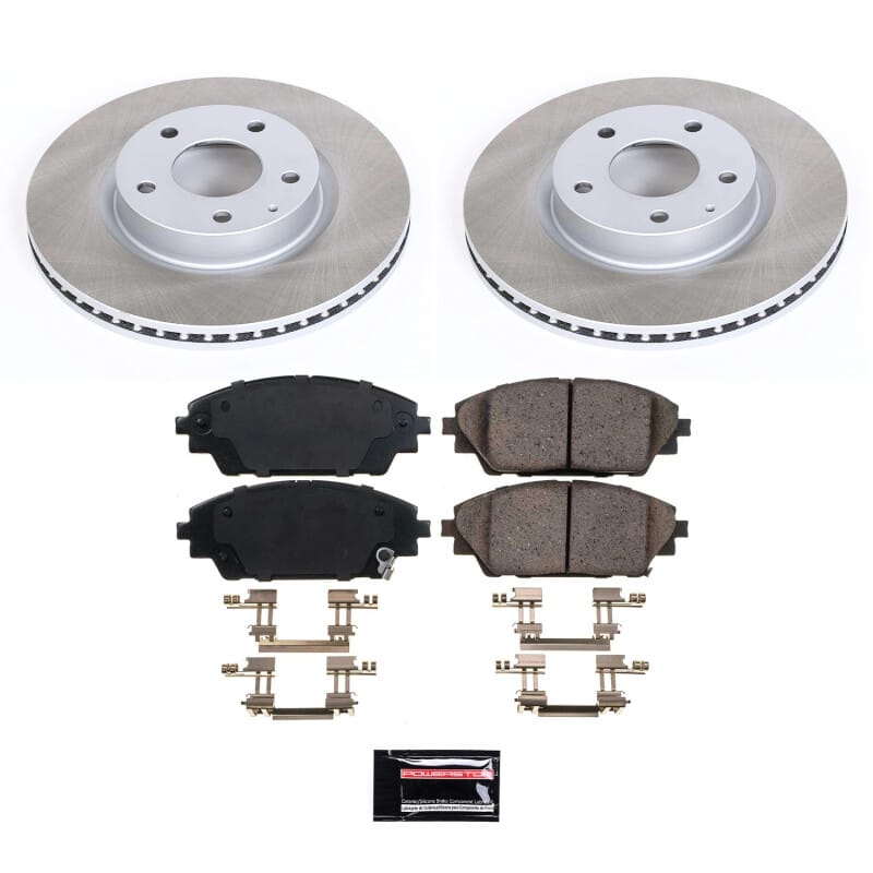 PowerStop — Semi-Coated Rotor and Low-Dust Ceramic Brake Pad Kit