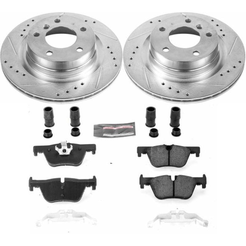 PowerStop — Z23 Daily Driver Carbon-Fiber Ceramic Brake Pad and Drilled & Slotted Rotor Kit