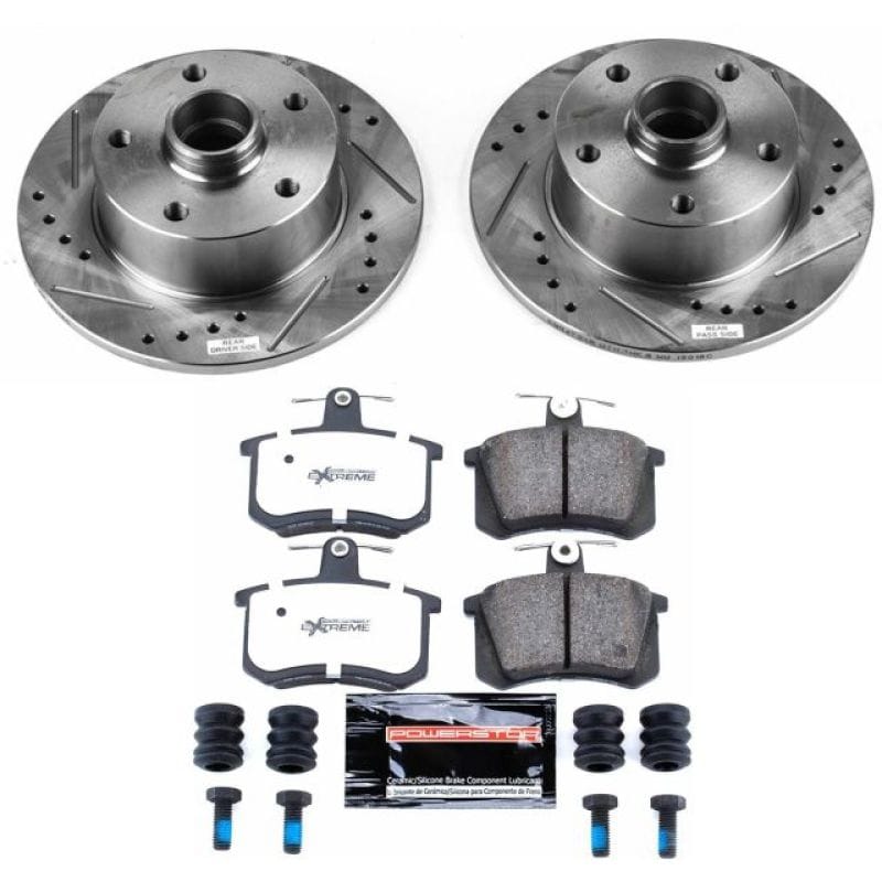 PowerStop — Z26 Street Performance Ceramic Brake Pad and Drilled & Slotted Rotor Kit