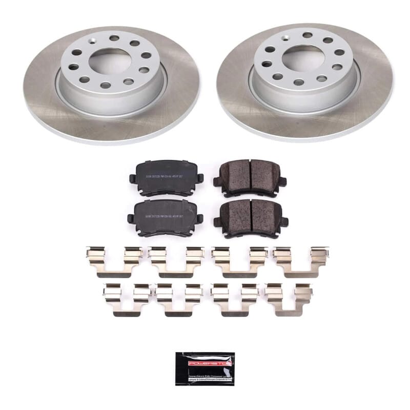 PowerStop — Semi-Coated Rotor and Low-Dust Ceramic Brake Pad Kit