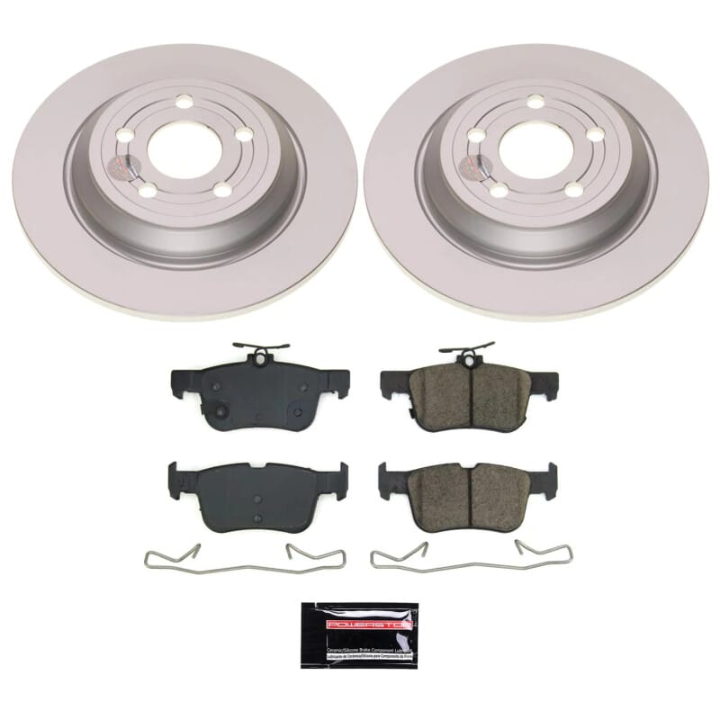 PowerStop — Genuine Geomet Coated Rotor and Low-Dust Ceramic Brake Pad Kit
