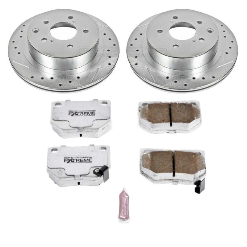 PowerStop — Z26 Street Performance Ceramic Brake Pad and Drilled & Slotted Rotor Kit