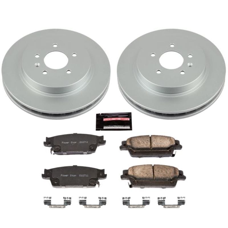 PowerStop — Genuine Geomet Coated Rotor and Low-Dust Ceramic Brake Pad Kit