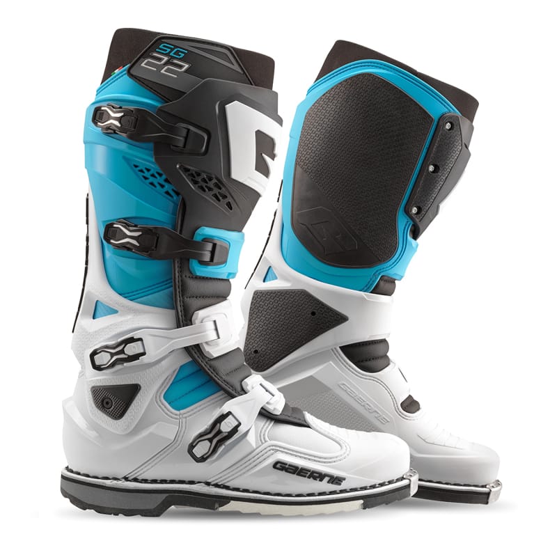 Gaerne — Gaerne SG22 Limited Edition Boot White/Black/Light Blue Size - 9