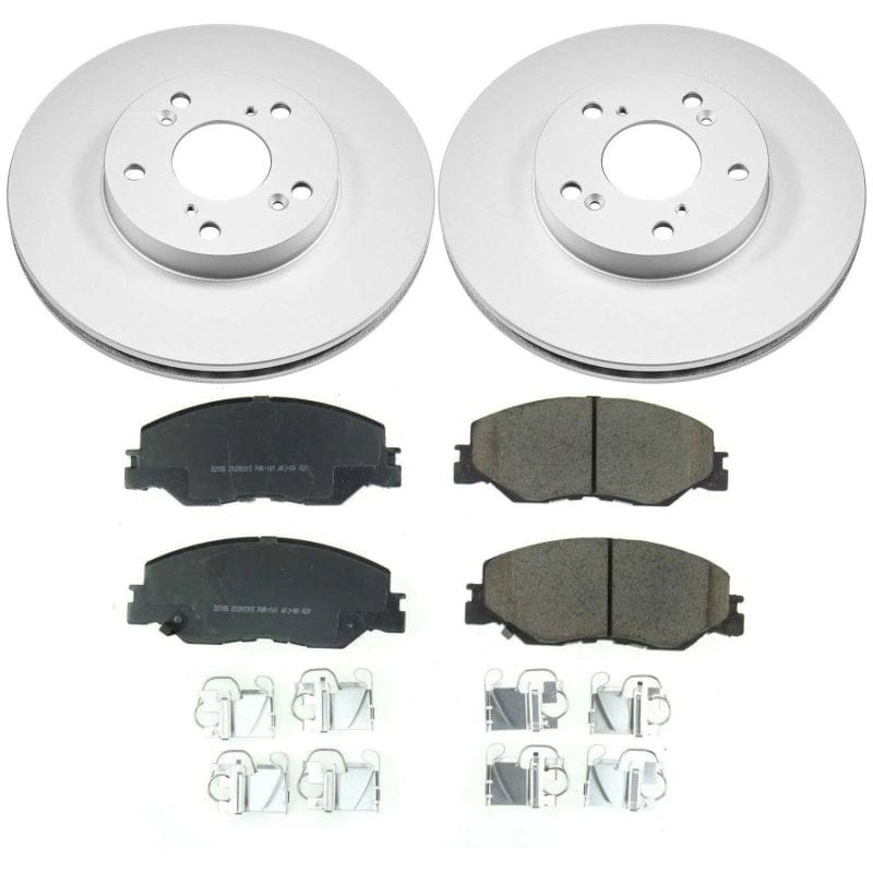 PowerStop — Genuine Geomet Coated Rotor and Low-Dust Ceramic Brake Pad Kit