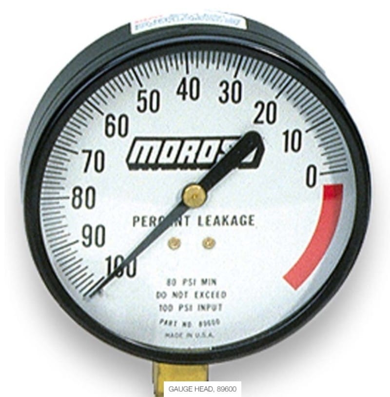 Moroso — Moroso Cylinder Leakage Testing Gauge Head (Use w/Part No 89600/89601)