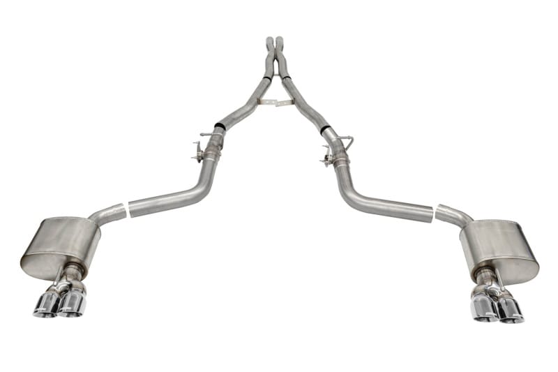 CORSA Performance — 2.75in. Valved Cat-Back Dual Rear Exit with Twin 3.5in. Polished Pro Series® Tip
2.75in. Valved Cat-Back Dual Rear Exit with Twin 3.5in. Polished Tips