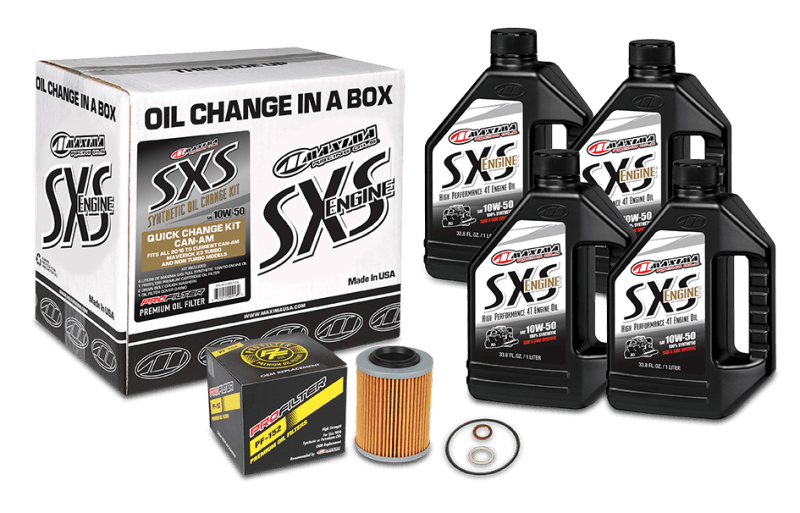 Maxima — Maxima SXS Can-Am Maverick X3 Oil Change Kit w/Full Synthetic 10W50 Engine Oil/Filter/Hardware