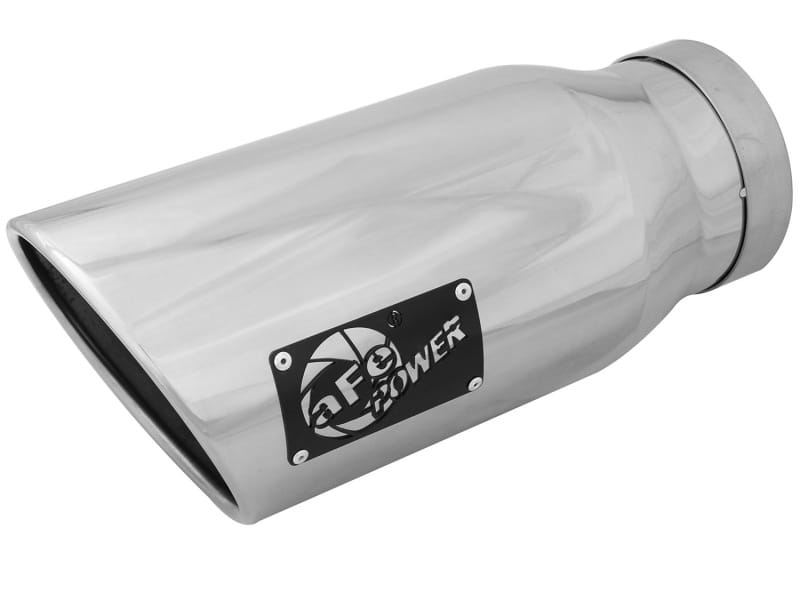 aFe — MACH Force-Xp 304 Stainless Steel Clamp-on Exhaust Tip Polished Left Side Exit