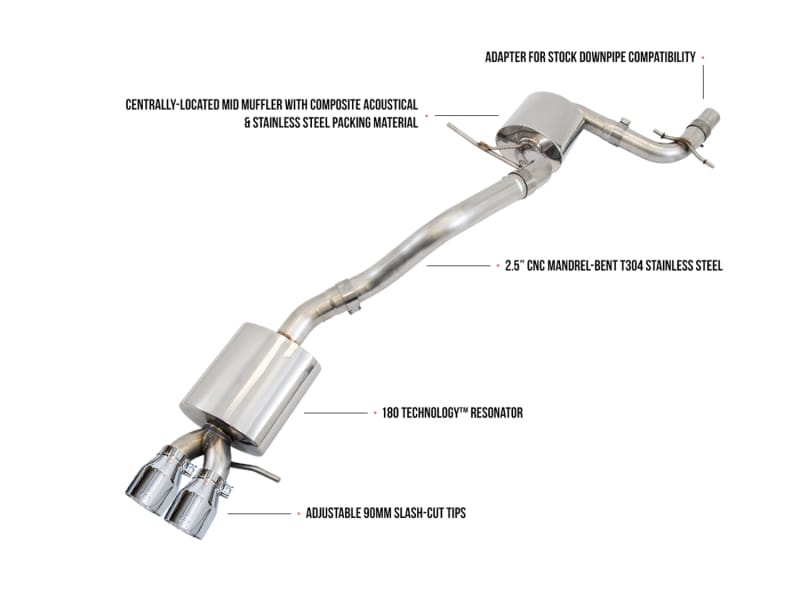 AWE Tuning — AWE Touring Edition for MK5 Jetta 2.0T - GLI - Chrome Tips