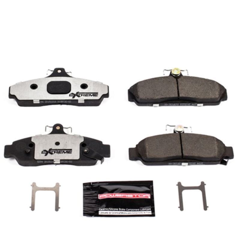 PowerStop — PowerStop - Z26 Performance Carbon-Fiber Ceramic Brake Pads with Hardware Kit