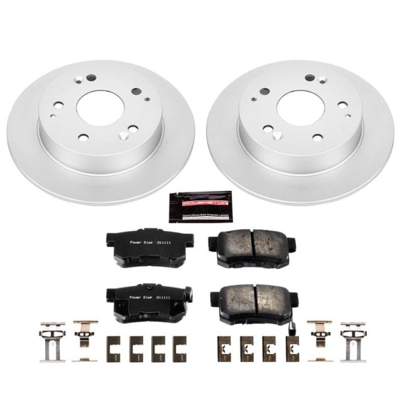 PowerStop — Genuine Geomet Coated Rotor and Low-Dust Ceramic Brake Pad Kit