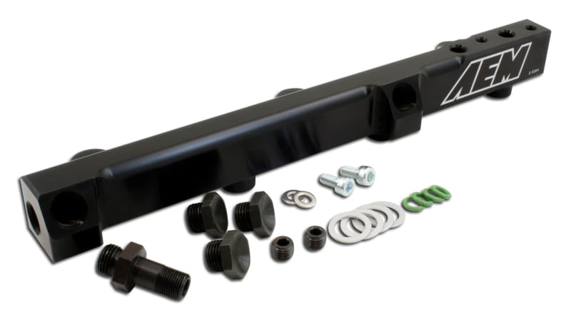 AEM — AEM High Volume Fuel Rail. Black. Honda