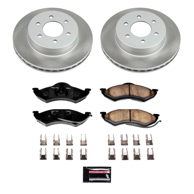PowerStop — Semi-Coated Rotor and Low-Dust Ceramic Brake Pad Kit