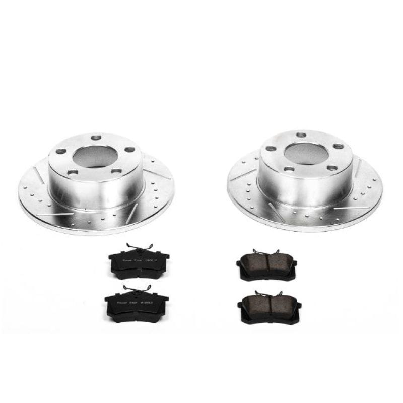 PowerStop — Z23 Daily Driver Carbon-Fiber Ceramic Brake Pad and Drilled & Slotted Rotor Kit