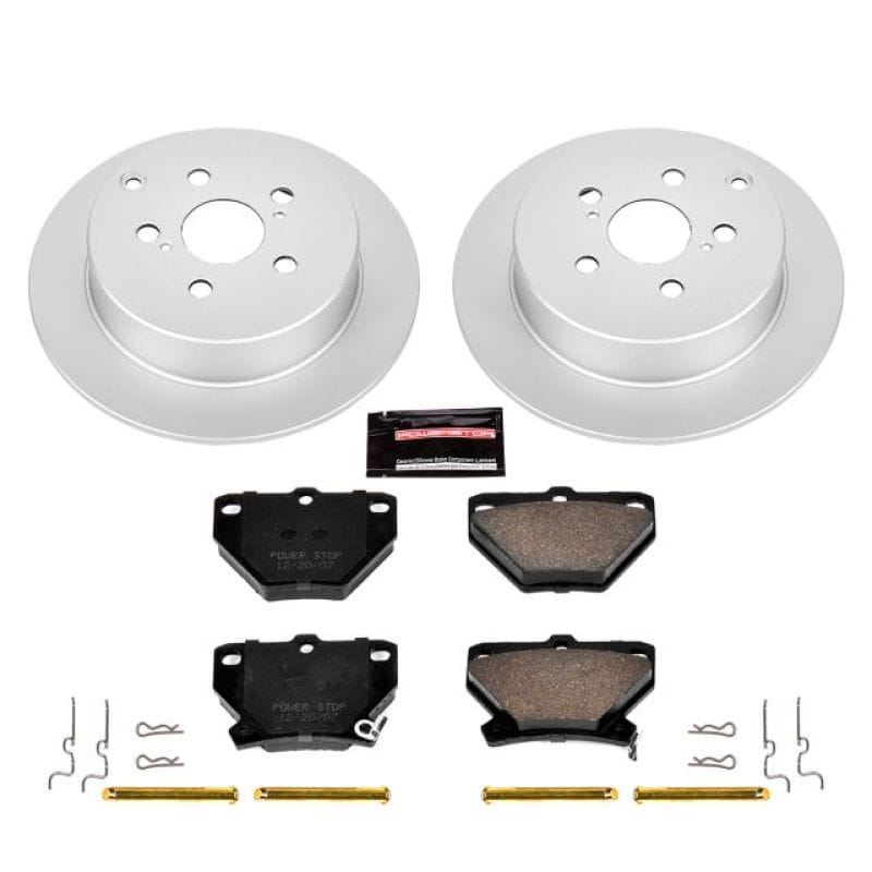 PowerStop — Genuine Geomet Coated Rotor and Low-Dust Ceramic Brake Pad Kit