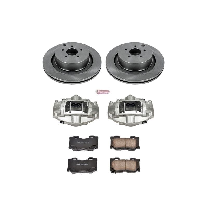 PowerStop — OE Stock Replacement Low-Dust Ceramic Brake Pad, Rotor and Caliper Kit