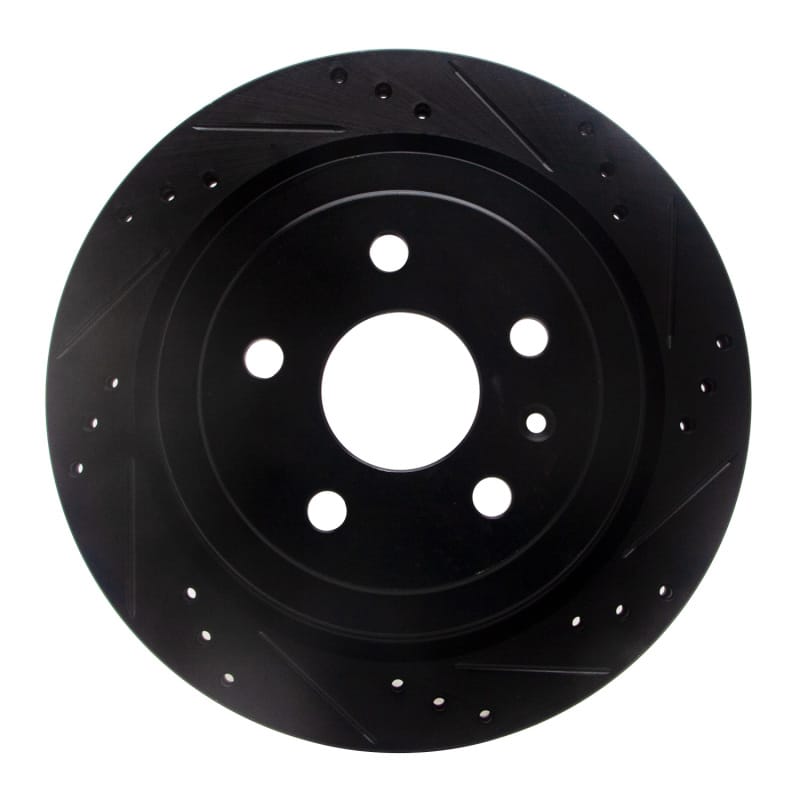 R1 Concepts — R1 Concepts Brake Rotor Drilled and Slotted Black