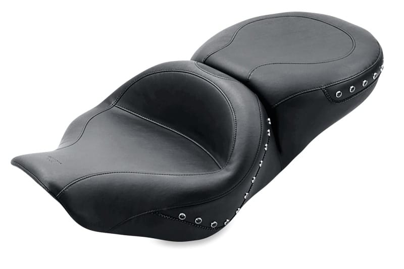 Mustang Motorcycle — Mustang 97-07 Harley Rd King,06-07 Str Glide,00-05 Eagle Hightail Std Tour Pass Seat w/Studs - Black