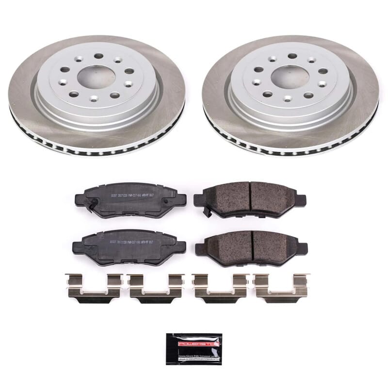 PowerStop — Semi-Coated Rotor and Low-Dust Ceramic Brake Pad Kit