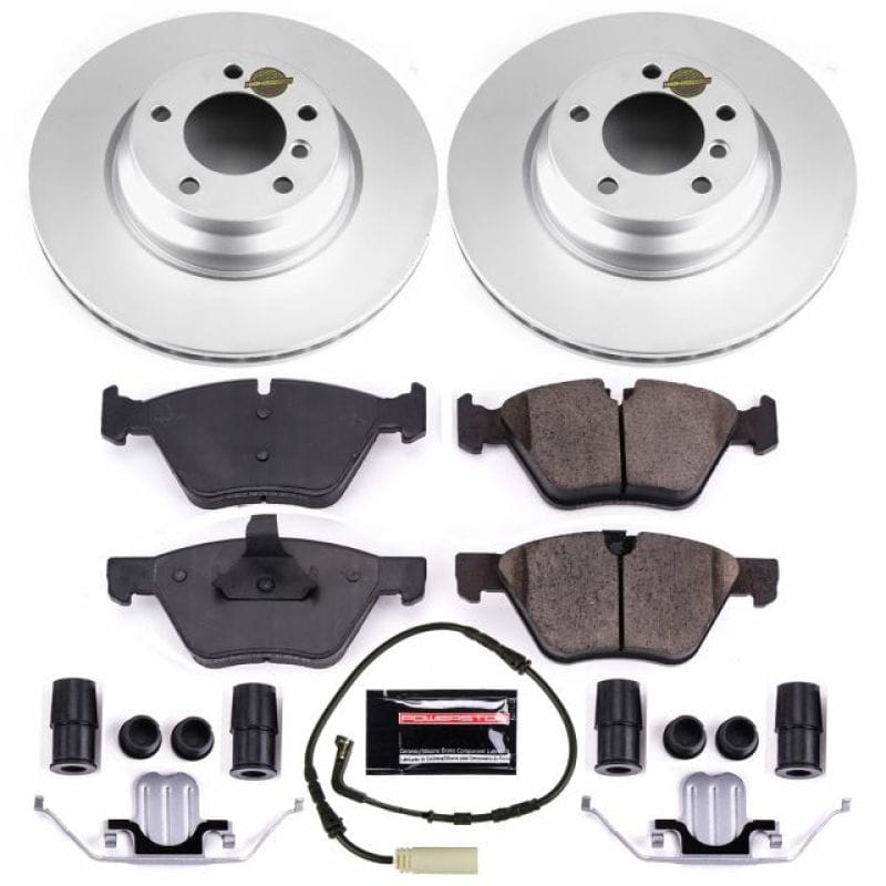 PowerStop — Genuine Geomet Coated Rotor and Carbon-Fiber Ceramic Brake Pad Kit