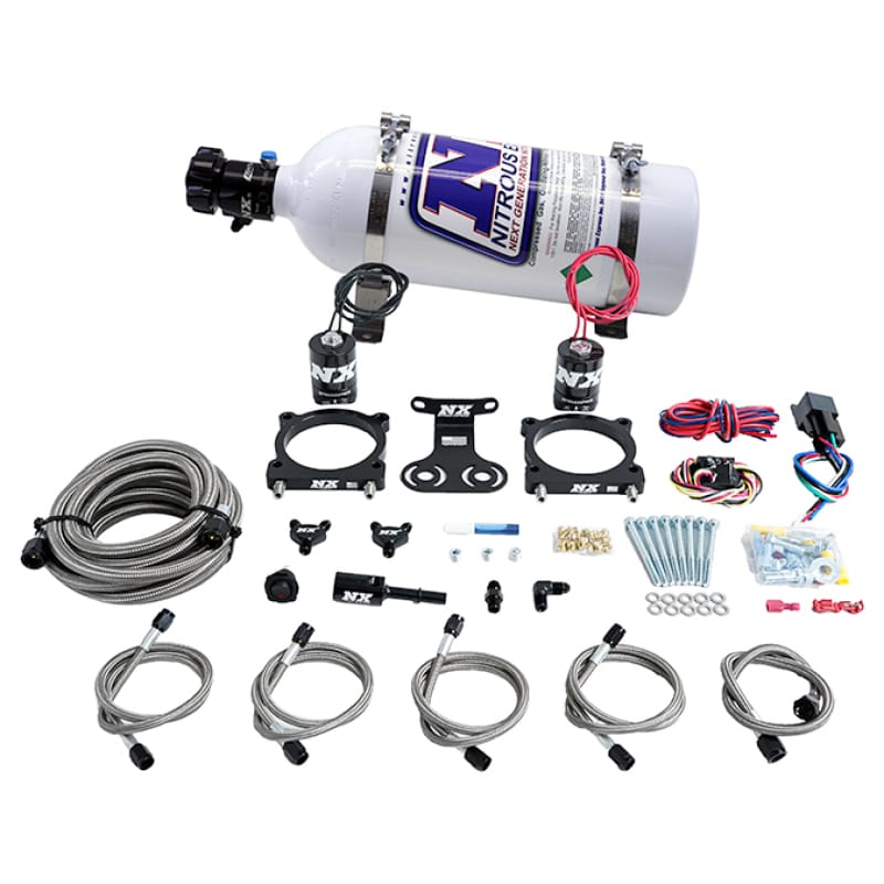Nitrous Express — 2024+ 5.0L Mustang Dual Throttle Body Plate System - 5lb Bottle