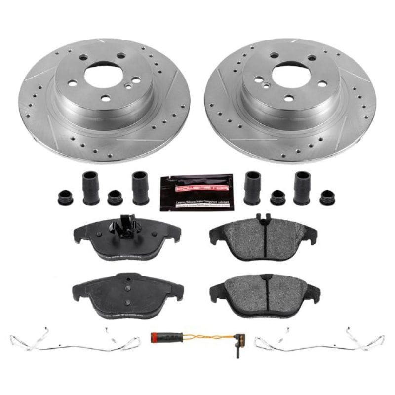 PowerStop — Z23 Daily Driver Carbon-Fiber Ceramic Brake Pad and Drilled & Slotted Rotor Kit