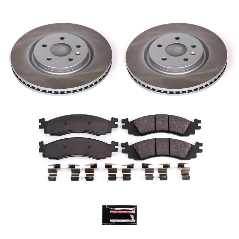 PowerStop — Semi-Coated Rotor and Low-Dust Ceramic Brake Pad Kit