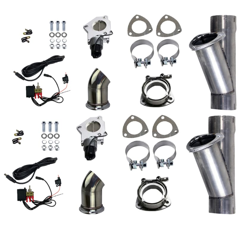 Granatelli Motor Sports — Electronic Exhaust Cutout Systems - Aluminized Mild Steel - Slip Fit
