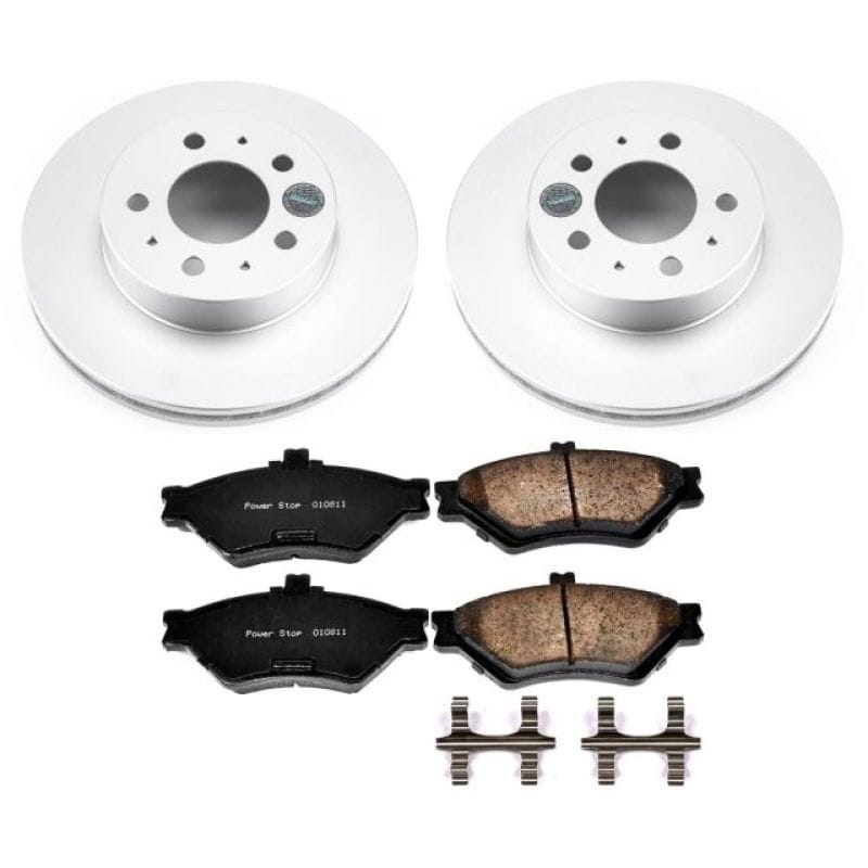 PowerStop — Genuine Geomet Coated Rotor and Low-Dust Ceramic Brake Pad Kit