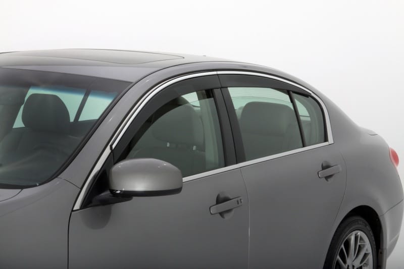Husky Liners — Low Profile Ventvisor Deflector; Smoke with Chrome Trim; Outside Mount; 6 pc.