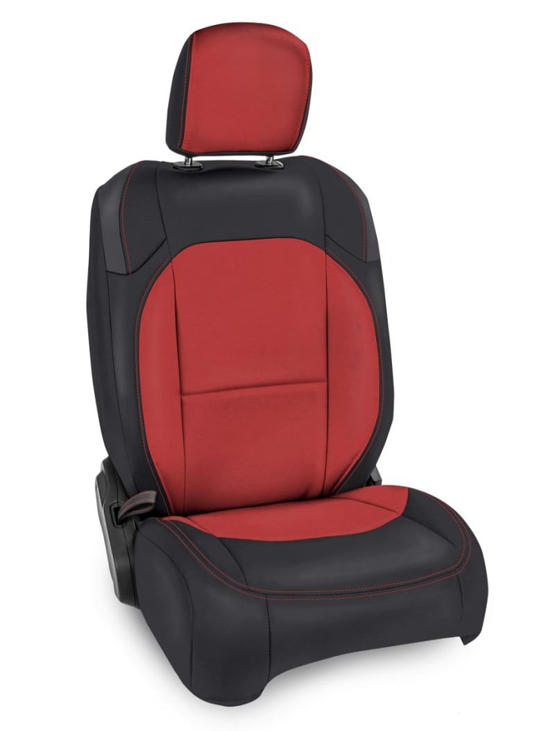 PRP Seats — PRP 2018+ Jeep Wrangler JL/2 door/ Non-Rubicon Front Seat Covers (Pair) - Black/Red
Seat Covers